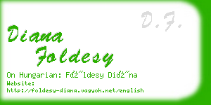 diana foldesy business card